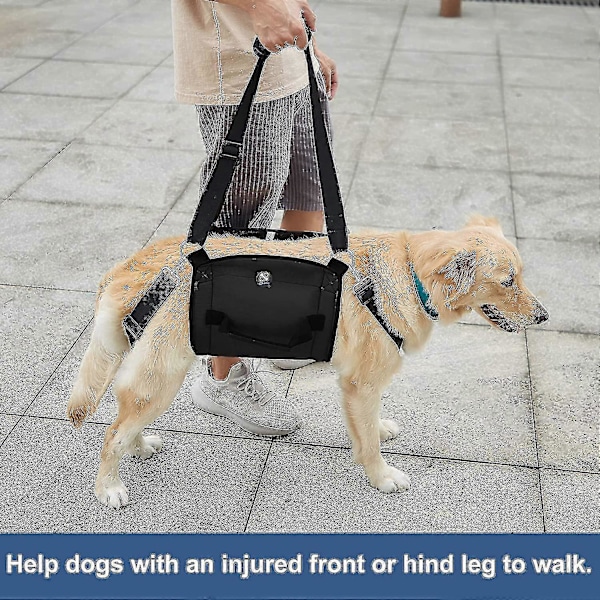 Hundebæresele, Emergency Backpack Pet Benstøtte & Rehabilitering Hund (sort eller blå) Løftesele til Kloklipning