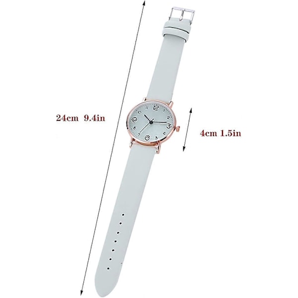 Dameure Vandtæt Automatisk Ur Quartz Tog Med Læderarmbånd Gave