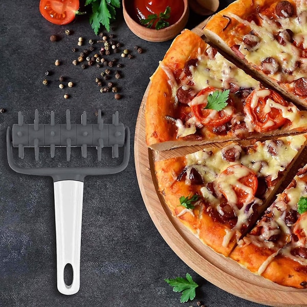 Pizzanål Rulledejstanser Plastbrødstift Hvid med robust håndtag til fremstilling af skorpekager Kikspynt Hjemmelavet madlavningsværktøj Ft.