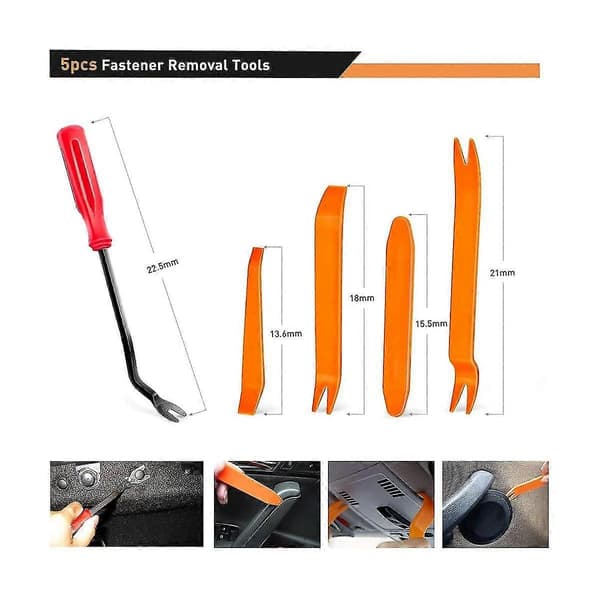 725 stk Bil Push Retainer Klips & Auto Festemidler Sortiment - 23 Vanlige Størrelser Bumper Mudguard Riv