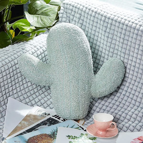 40 cm Kaktusformad Kudde Söt Prydnadskudde Suckulent Kudde 3D-formad Prydnadskudde Soffa Kaktusformad Kudde Plysch Kaktus Dekorativ Kudde Kontor