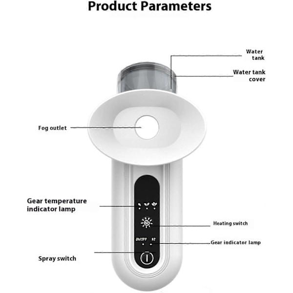Nano Øjenmist Damp Sprøjte, Mini Håndholdt Genopladelig Øjendråbe Mister, Øjendamper til Tørre Øjne med Varmt Kompres, Dampterapi Stav til Lindring D 3PCS