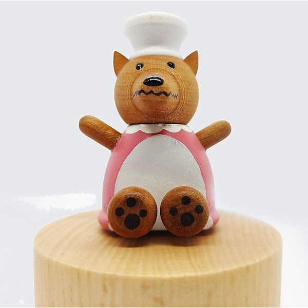 Söt Varg Mini Speldosa, Tecknade Trä Mekanisk Speldosa, Speldosans Gåva Som Sjunger Spirited Away, Bästa Gåvan För Pojke Flicka