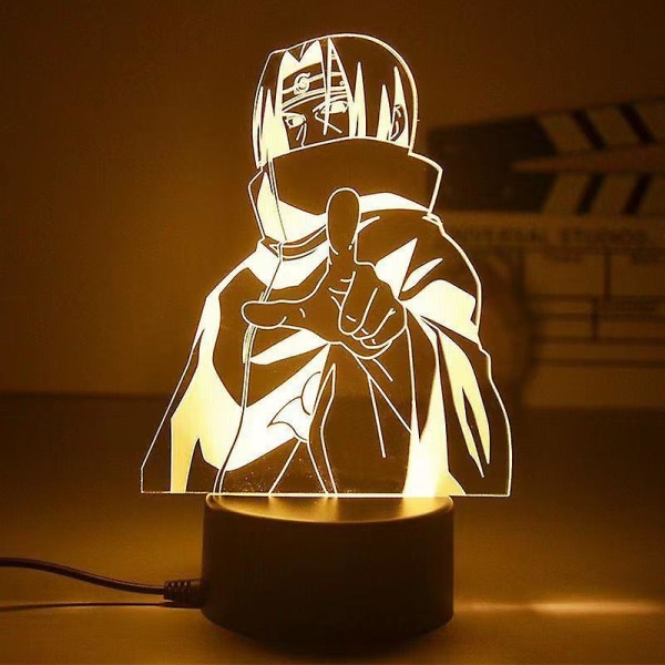 Anime Naruto Uzumaki 3d Led Nattlys Kakashi Bordlampe Leker Hatake Figurer Led Lys Romdekorasjon Barn Julelekegave 2 18CM Warm white