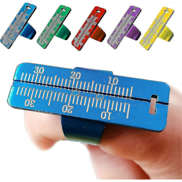 5 stk. Endo Måler Fingerlinjal 35mm Aluminium Endo Målering Rotkanal Måleinstrument