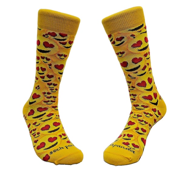 Love Eye Emoji mönstrade strumpor från Sock Panda (Adult Medium)