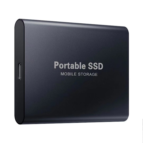 Mini Bærbar Solid State Drive SSD 4TB Højhastigheds Bærbar Harddisk (Sort)