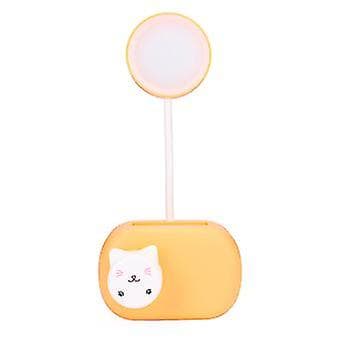 Bärbar Justerbar Skrivbordslampa - Orange för Kontor och Sovrum