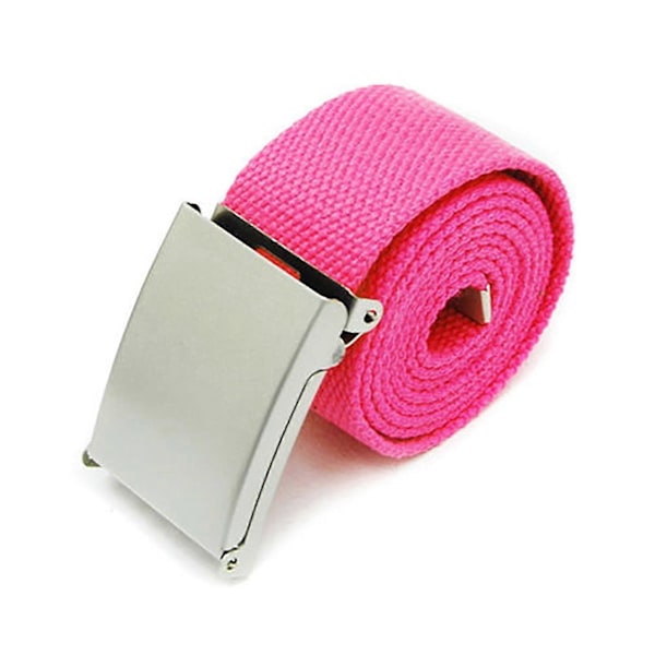 Canvas Belte Lett å Åpne Unisex Canvas Web Belte for Utendørsbruk Rose-Red