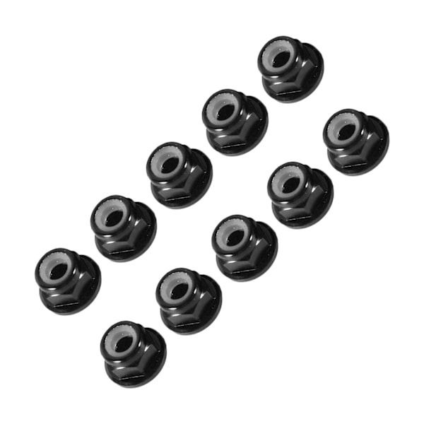Anodiserade M4 Nyloninsats Självläsanande Hexmuttrar - Aluminiumlegering, 10-pack