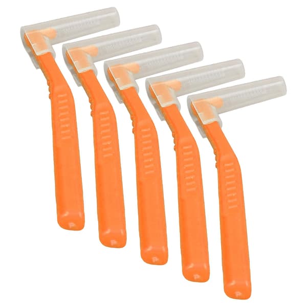 L-formede interdentalbørster - 5 stk., effektiv plakfjernelse, tandplejebørste (orange)