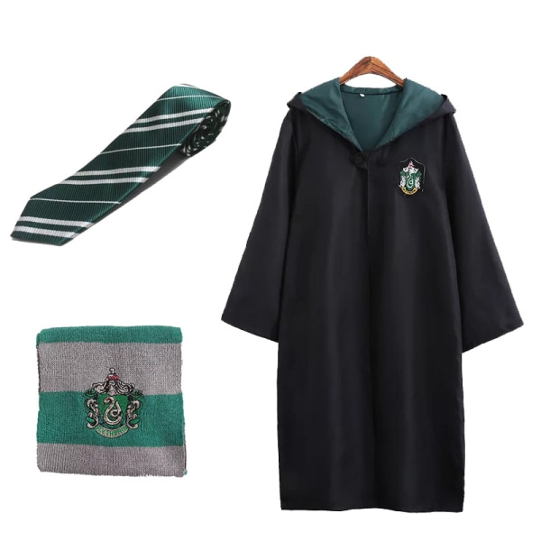 Harry Potter 3ps Set Magic Wizard Fancy Dress Cape Cloak  125  Slytherin Slytherin 125