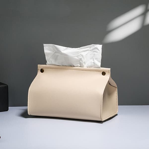 PU Læder Tissue Taske Multifunktionel Organiseringspose Tilbehør