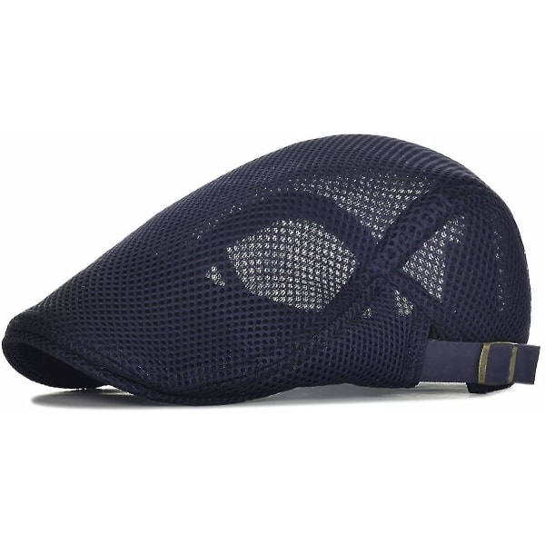 Män Andas Mesh Sommar Hat Justerbar Newsboy Basker Ivy Cap Flat Capnavy