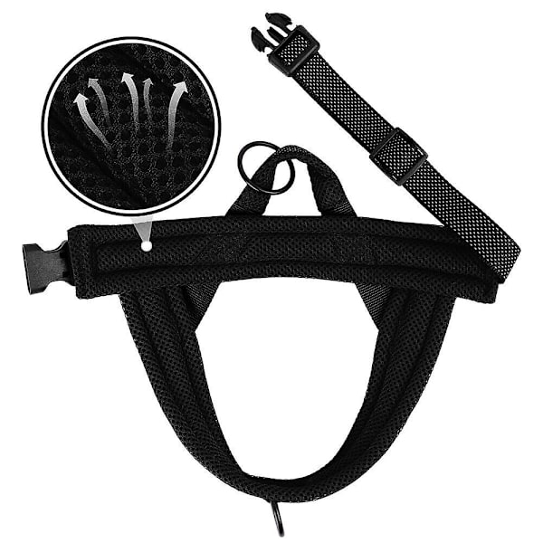 Sikkerhedsreflekterende hundesele, trækfri, frontmonteret til kæledyr, Beagle Rottweiler Black L:Chest 66-84cm