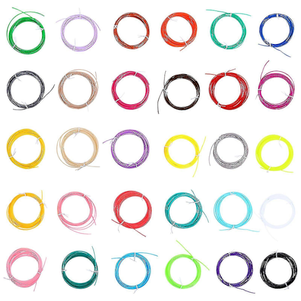30 stk. 30 Farver 3D Print Filament Pla 3D Pen Filament Refills 5m Længde