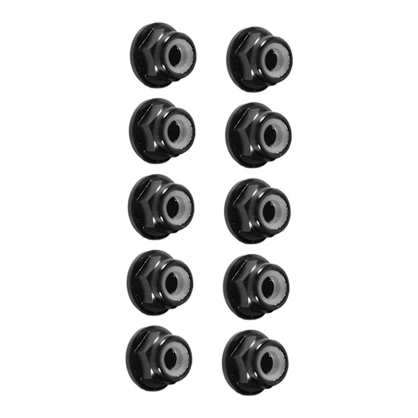 Anodiserade M4 Nyloninsats Självläsanande Hexmuttrar - Aluminiumlegering, 10-pack