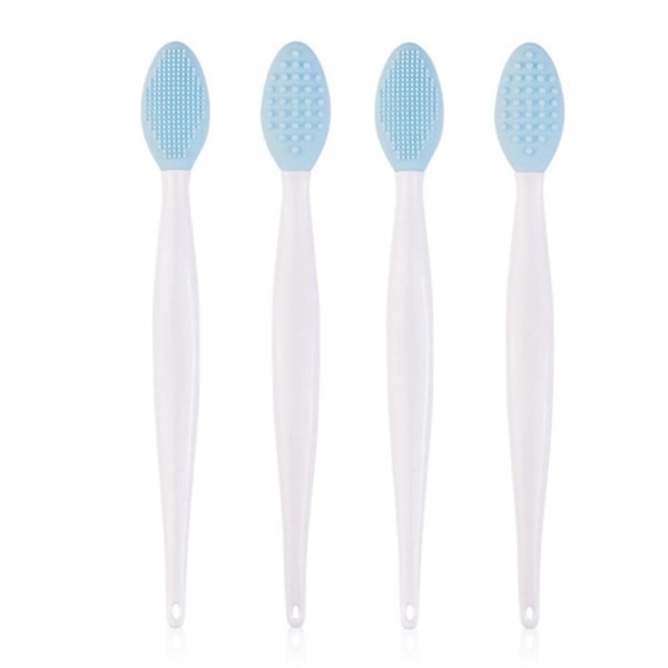 4-Pack Nose Duplex Tool Lip Scrub Exfoliating Brush 03 blue