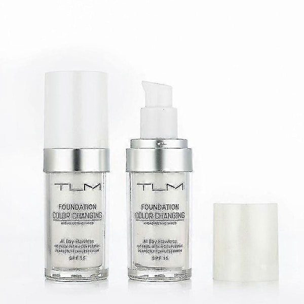 Farveskiftende Flydende Makeup - Dækker Ansigtet, Langtidsholdbar Makeup, Hudtone