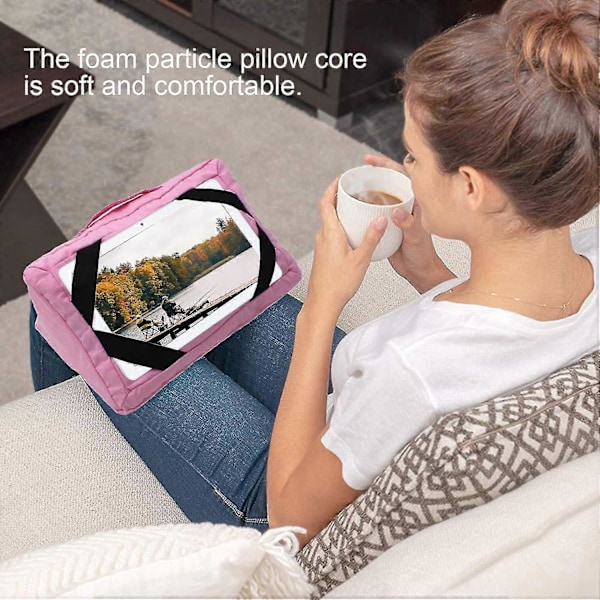 Kuddställ Bred Kompatibilitet Användarvänlig Canvas Tablet Kuddehållare för Hemmet Light pink