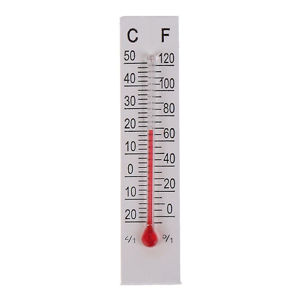 10 stk 5cmX1.1cm Miniatyr Papir Kartong Termometer Innendørs -20-50 Celsius