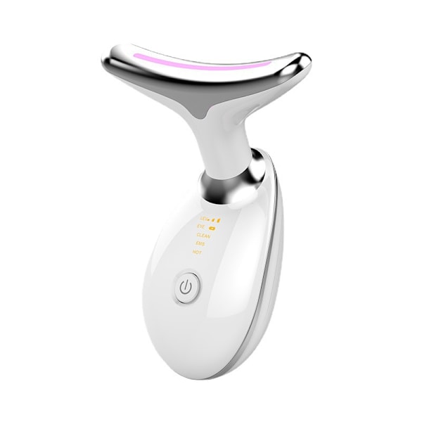 Ansikts- och nackmassageapparat, skönhetsinstrument med 7 färglägen, vibrerande massageapparat, skönhetsverktyg för kvinnor, födelsedags- och alla hjärtans dag-presenter