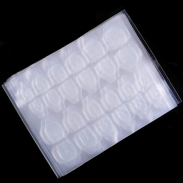 Katea 720 stk. Tynne Pustende Selvklebende Faner Falske Neglelim Klistremerke 30 Ark Super Sticky Dobbeltsidige Tips (Tyskland Jelly Gel) Fleksibel For Akryl F