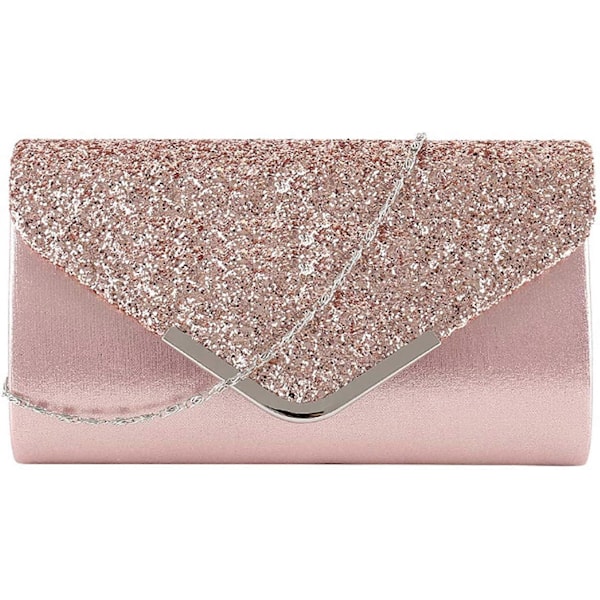 Elegant dame clutch aften taske skinnende håndtaske
