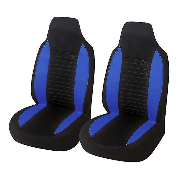 Front Høy Rygg Bøttesetetrekk Universal 2 stk Bilsetebeskytter For Peugeot 107 For Citron C1 For Toyota Aygo For Mazda 2pcs blue