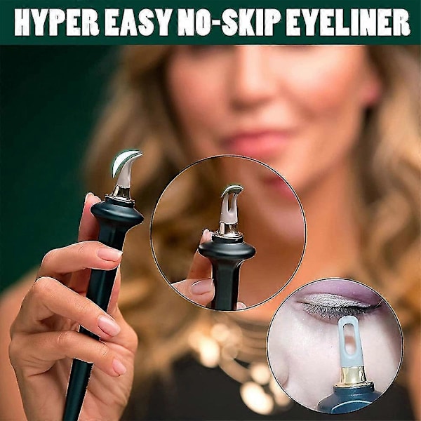 Eyeliner Børste Værktøj Vandtæt Svedtæt Silikone Makeup Eyeliner Guide Langtidsholdbar Genanvendelig green
