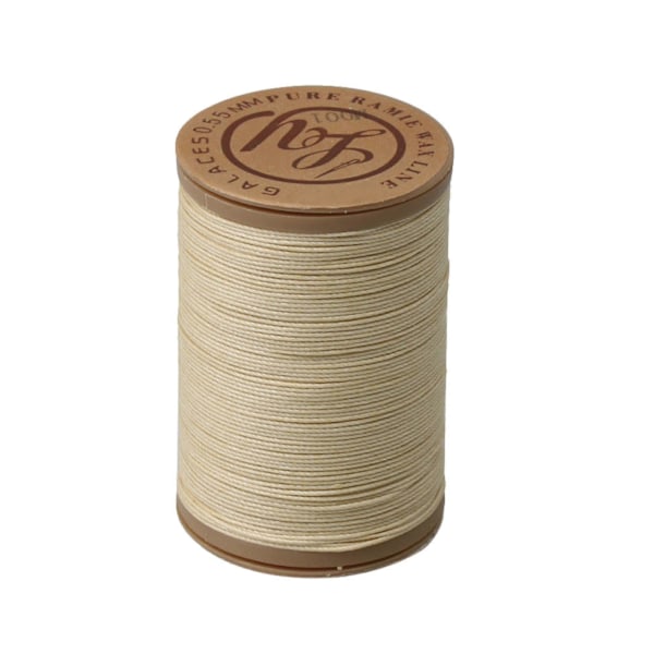 Beige Vaxad Tråd 0.55mm Rund Hantverk Handsömnad 100 Meter