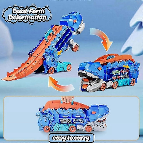 Dinosaurtransport med metalbiler, City Dinosaur Ultimate Hauler Track Legetøj