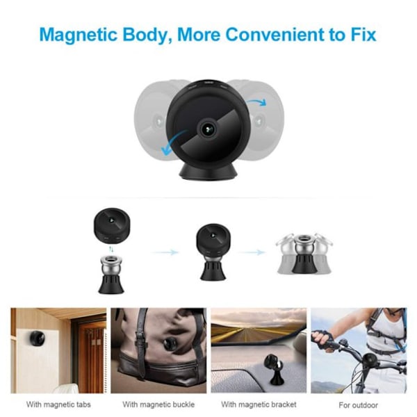 HD 1080P Mini Wifi-kamera med infraröd mörkerseende mikrokamera