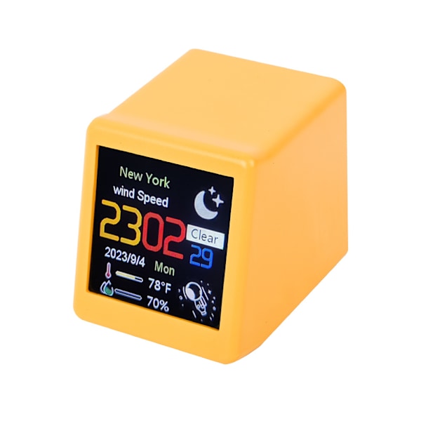 WIFI smart skrivbords elektronisk klocka väder liten TV digitala ornament