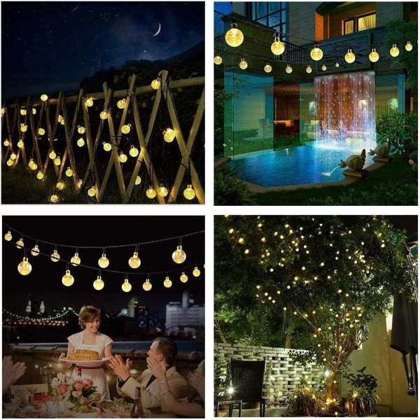 Utendørs String Lights, Lamper Vanntett Patio Lights String