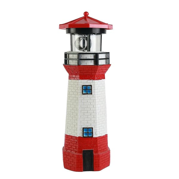 Beacon Light Solcelle LED Lys Udendørs Have Roterende Stråle Sensor