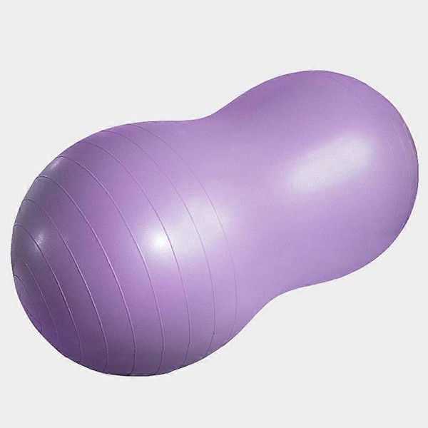 Yogaball peanøtt balanse fitnessball oppblåsbar fortykket eksplosjonssikker yogaball fitness balansetrening fysioterapi for å forbedre balanse kjernestyrke Purple
