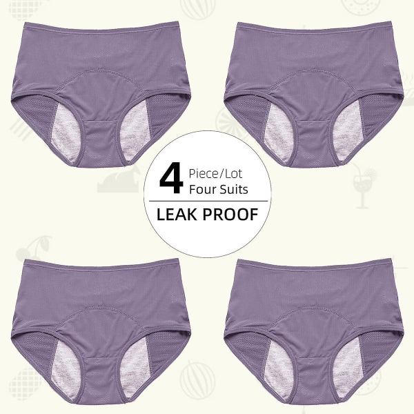 5-Pack Physiology Pants Middels høy midje dameundertøy crystal purple 3XL