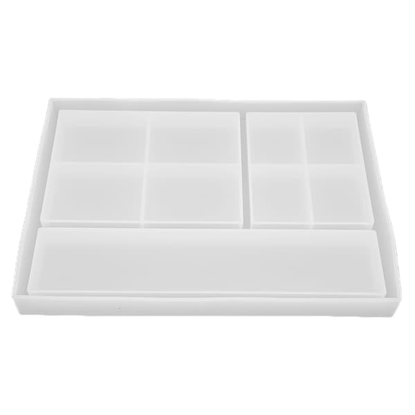 DIY Krystal Epoxy Bakkeform Genanvendelig Let at Afforme Multi Grid Smykkeskrinforme