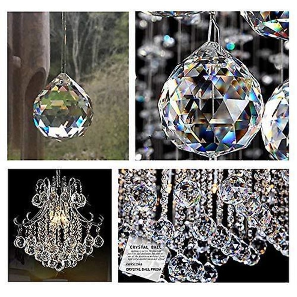 Klar Stor Glass Krystallkule Prisme Dekorativ Ball