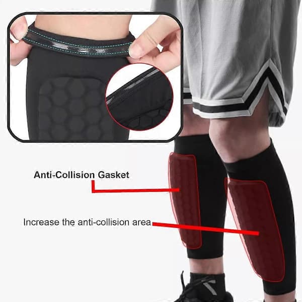 Shin Defender KidsShindefender Kompresjonserm med Honeycomb-puter red S