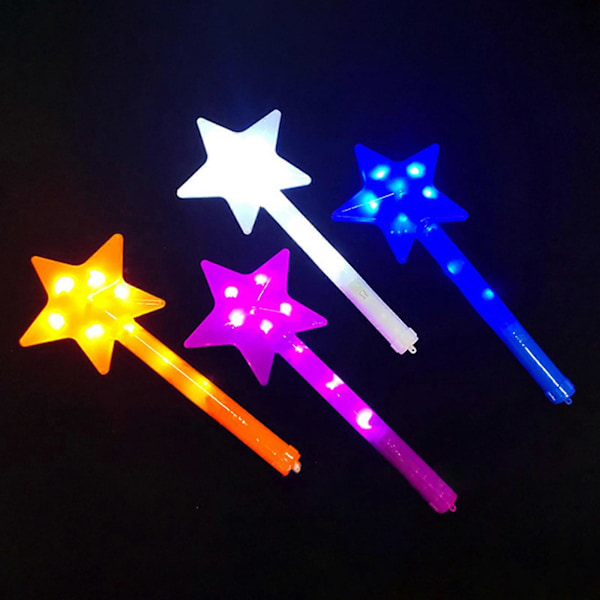 Lysande Magiska Stav Lysande Pinnar LED Blinkande Stav Set med 10 Färgglada Stjärnfe Stav Barn Födelsedagsfest Tillbehör Blå Blue