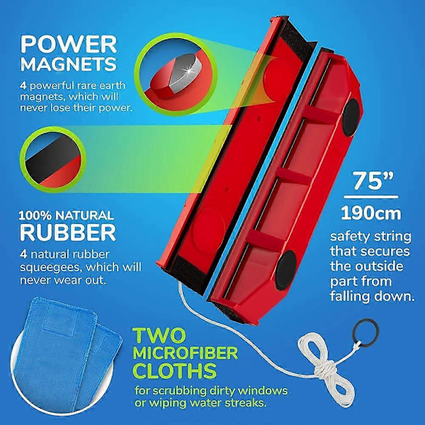 Vinduesrenser D-3 magnetisk vinduesrenser, egnet til 20-28 mm tykke termoruder