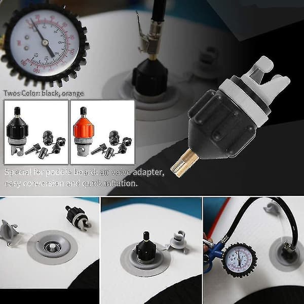 Luftventil Adapter, Oppblåsbar Båt Sup Pumpe Adapter Med Dys, Multifunksjonell Sup Pumpe Adapter Kompressor Luftventil Konverter For Stand Up Paddle Boa