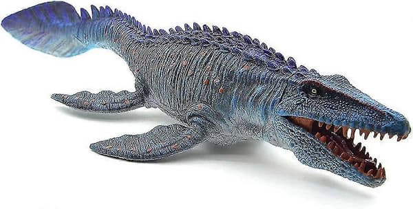 Simulerings dinosaurmodell Undersjøisk mosasaurus Havkonge plastmodell Håndlaget modell barneleker