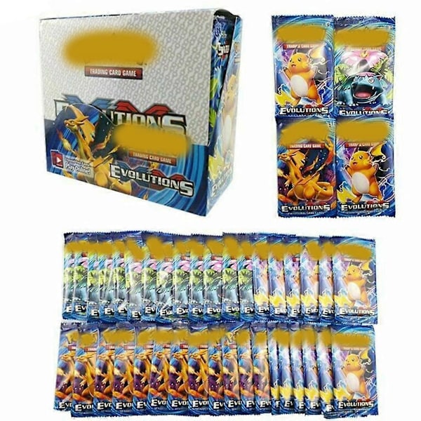 324 stk./æske Anime Spilkorts Booster Æske TCG EVOLUTIONS Engelsk Handelssamleobjekter