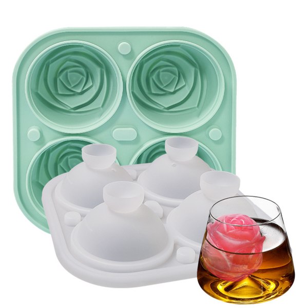 3D Silikon Rose Shape Ice Cube Maker