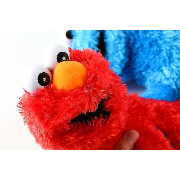 Mike Sesame Street Elmo Cookie Monster mjuka plyschdockor 30-33 Cm Pedagogiska leksaker för barn 2 PCS