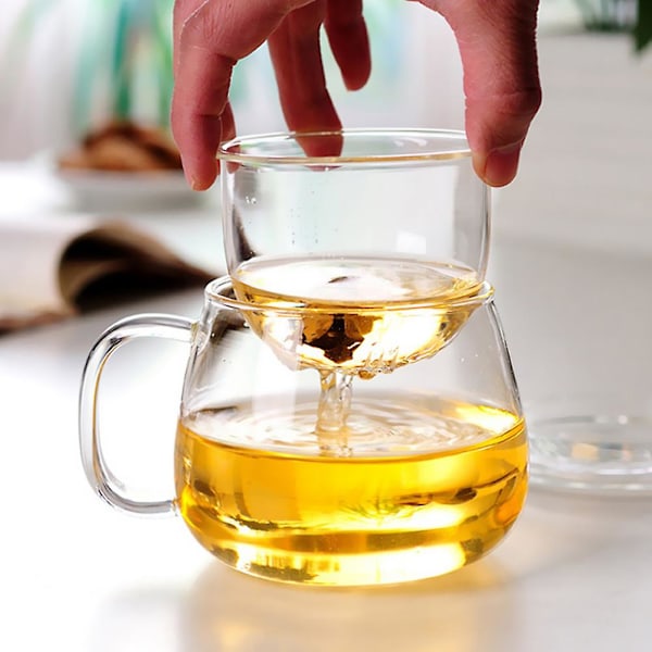 Tjockt Transparent Glas Kopp Med Sil Glas För Påfyllning Med Vatten Återanvändbar Hög Temperaturbeständighet