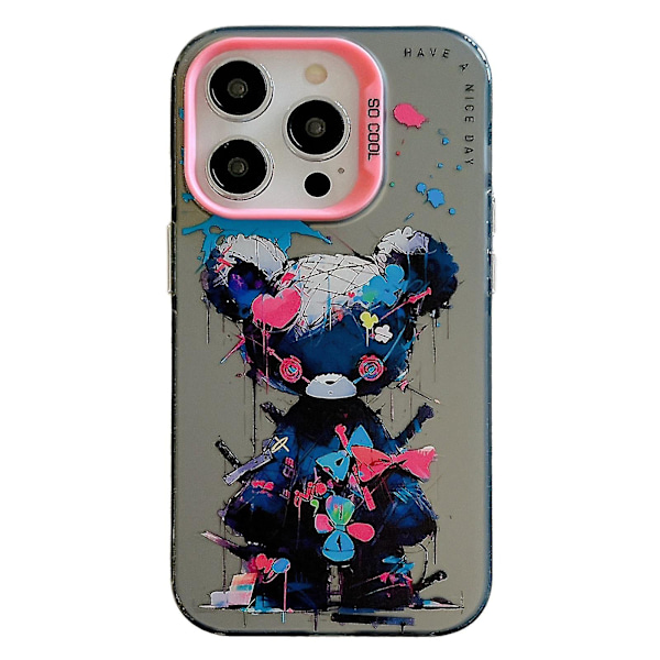 Skal för iPhone 15 Pro PC+TPU Graffiti Djurmönster Design - Yvan